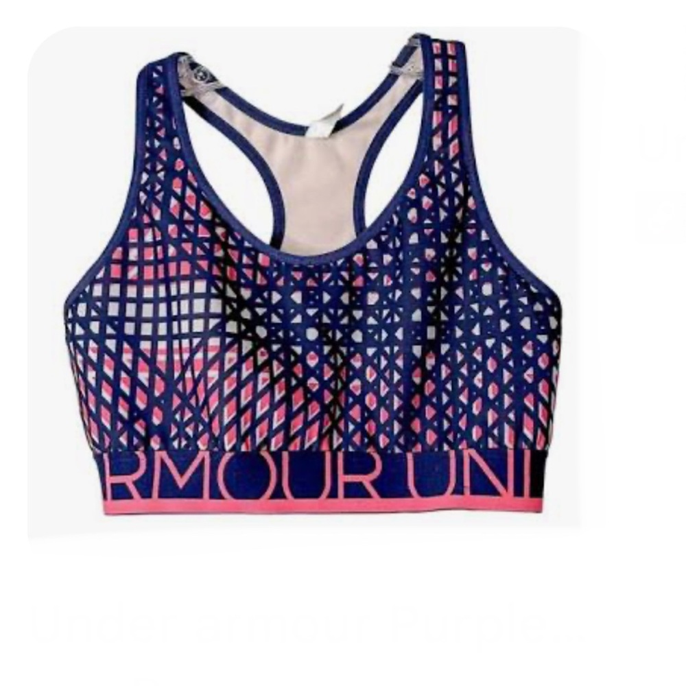 Under Armour Women's Navy and Pink Sports Bra sz XL